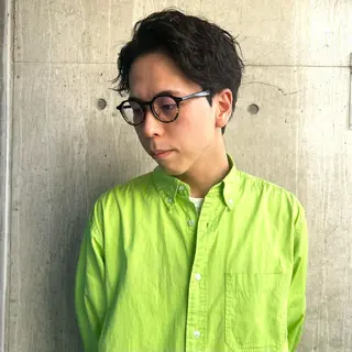 ショート パーマ メンズ 永野 正芳のヘアスタイル