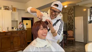 ショート カラー パーマ メンズ 表参道Lise おおいしおりのヘアスタイル