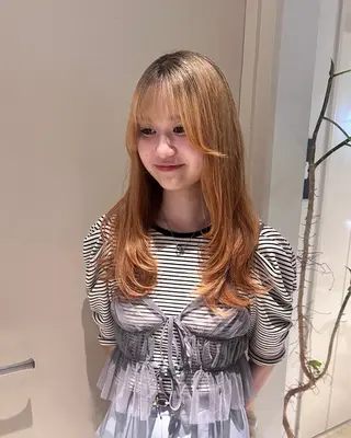 ロング clear of hair LiT店所属・及川 遥/レイヤー/ カットモデルのヘアスタイル