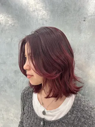 ミディアム カラー BASSA池袋 Rera/レイヤーのヘアスタイル