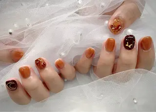 ネイル I-nailロング /ワンホン/キラキラのネイルデザイン