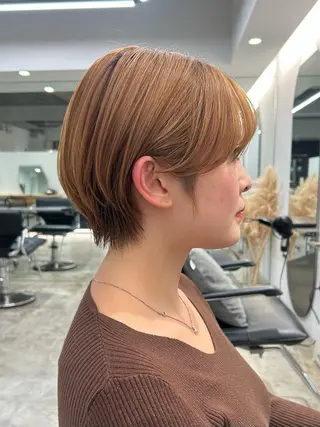 ショート カラー 山下夕月 ショート🫧ボブのヘアスタイル