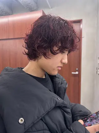 ショート カラー パーマ 鎌田健/パーマ ボブ/レイヤー/のヘアスタイル