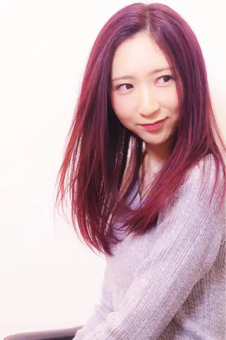ロング カラー enx academyのヘアスタイル