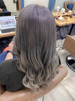 セミロング カラー 💎長谷川 優羽💎のヘアスタイル