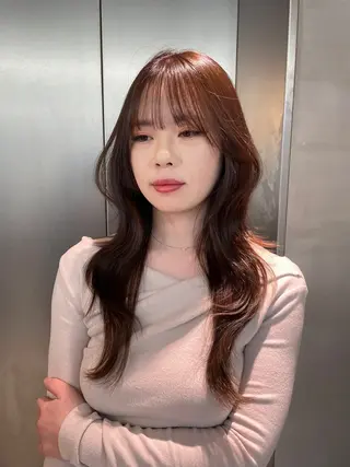 ロング 韓国ヘア/レイヤー Londエレンのヘアスタイル