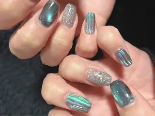 ネイル リボン、ガーリー パーツ放題専門店のネイルデザイン