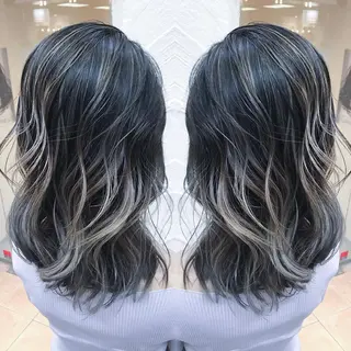 ミディアム カラー AMI Hair  supply所属・髪質改善カラー 韓国風レイヤーのヘアスタイル