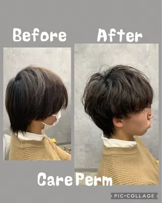 パーマ メンズ ichi/可以中文/ 髪質改善/縮毛矯正/のヘアスタイル