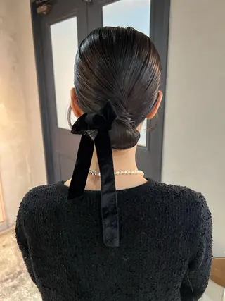 ミディアム カラー ヘアアレンジ ツキノキ ミナのヘアスタイル