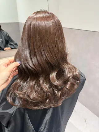 セミロング カラー ヘアアレンジ 💎韓国ヘア/ 艶カラー💎souのヘアスタイル