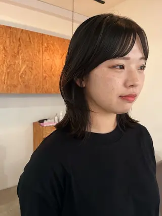 ミディアム 暖色/パーマ 🌼クニトウメイのヘアスタイル