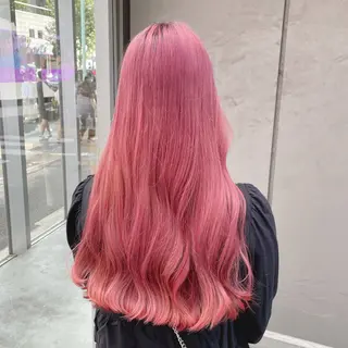 ロング カラー ヘアアレンジ 韓国レイヤーカット /韓国トレンドカラーのヘアスタイル