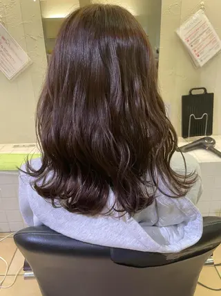 セミロング カラー 髪質改善 SHEER. 大阪梅田所属・髪質改善/ 梅田中崎町/宮里のヘアスタイル