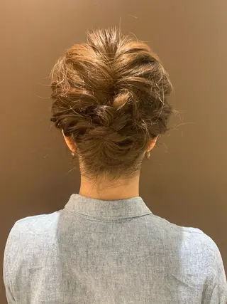 ショート ヘアアレンジ きむえり/髪質改善 /セット/カラーのヘアスタイル