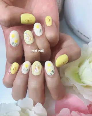 ミディアム ネイル 長さ出し専門 nynaのネイルデザイン