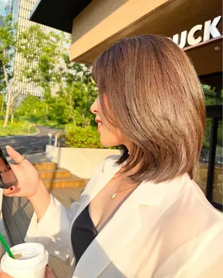 セミロング カラー enn to yuu所属・髪質改善&自分改革 ♡KURENAのヘアスタイル