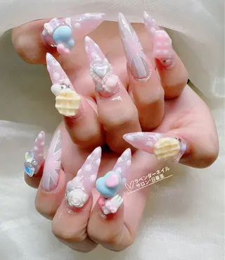 ネイル ラベンダー💖日暮里 ルル💖ネイルのネイルデザイン