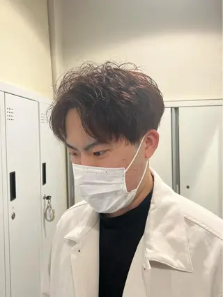 ショート カラー メンズ 茅ヶ崎パーマ特化/ スパイラル/ハルキのヘアスタイル