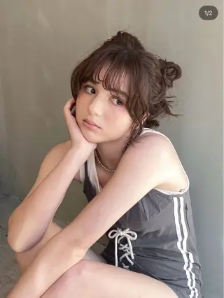 ミディアム くすみカラー♡ Yuukaのヘアスタイル