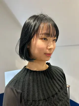 ミディアム カラー パーマ レイヤー/透明感/ ブリーチなし/わかなのヘアスタイル