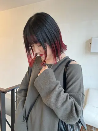 ショート カラー aya/メンズヘア/ メンズカット/ボブのヘアスタイル