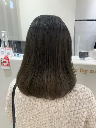 ミディアム カラー ボブ/美髪矯正 /佐藤　奈巳のヘアスタイル