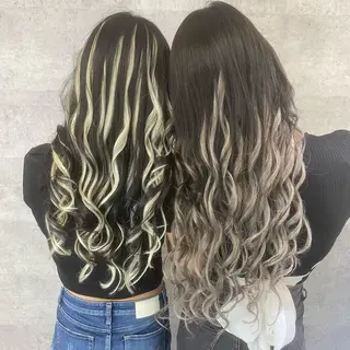 ロング カラー シールエクステ特化 ハイトーン、NANAのヘアスタイル