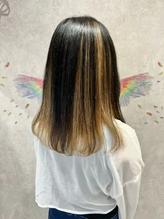 セミロング カラー 韓国ヘアー🦄ྀི オタク美容師🌈山本のヘアスタイル