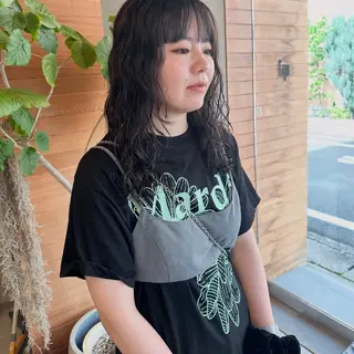 ロング カラー パーマ お洒落パーマ/ 艶カラー/michiのヘアスタイル