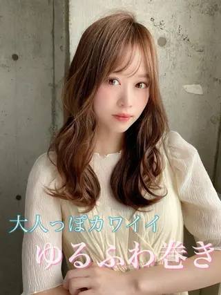 セミロング Puamelia 名古屋所属・韓国風ヘア✻透明感 カラー✻yukaのヘアスタイル