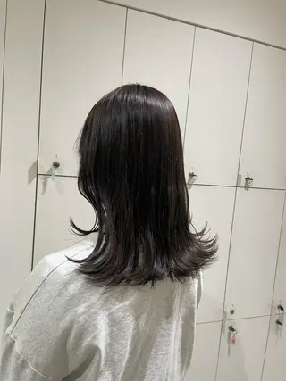 セミロング カラー loely 💞miyuのヘアスタイル