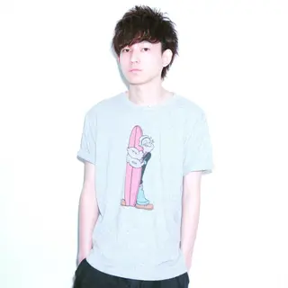 ミディアム カラー メンズ メンズヘア特化 崎田 成人のヘアスタイル