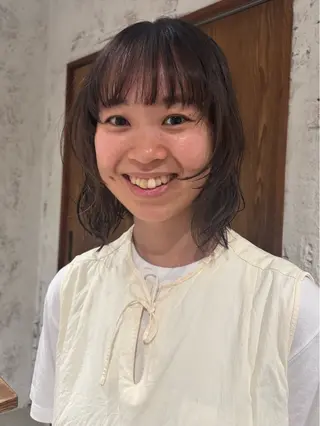 ミディアム 福岡 奈砂のヘアスタイル
