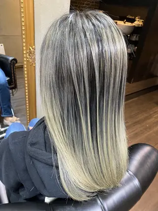 セミロング カラー パーマ ヘアアレンジ メンズ キッズ HairSignature所属・ブリーチ指名神戸 No.1美容師RENのヘアスタイル