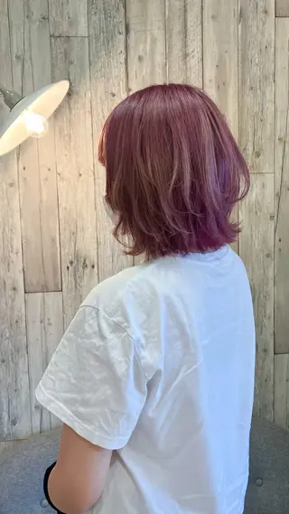ミディアム カラー 藤田 七海のヘアスタイル