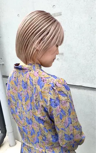 ミディアム カラー ✨原宿ハイトーン ブリーチ職人菊池のヘアスタイル