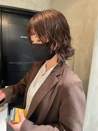 ミディアム カラー パーマ アンニュイヘア🪽 ayumiのヘアスタイル