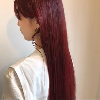 ロング 艶髪color💎髪 質改善ストレート大吉のヘアスタイル