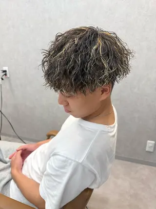 ショート カラー パーマ メンズ メンズパーマ職人/ 天神/tatsukiのヘアスタイル