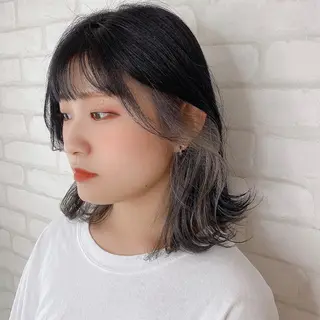 ミディアム カラー abilita AZUSAのヘアスタイル