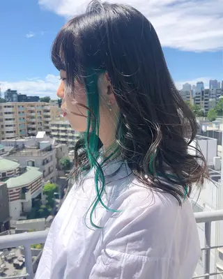 セミロング カラー ヘアアレンジ 【池袋/スパイキー ショート】ⓝⓘⓜⓤのヘアスタイル