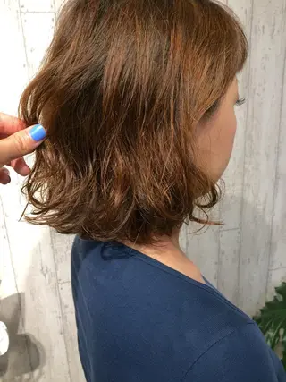 ミディアム カラー パーマ Unique ユニークのヘアスタイル