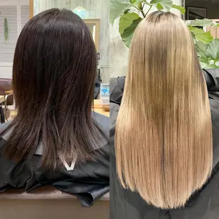 ロング カラー ヘアアレンジ TATSUYA アートディレクターのヘアスタイル