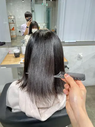 ミディアム カラー ベージュカラー💖 やすひろのヘアスタイル