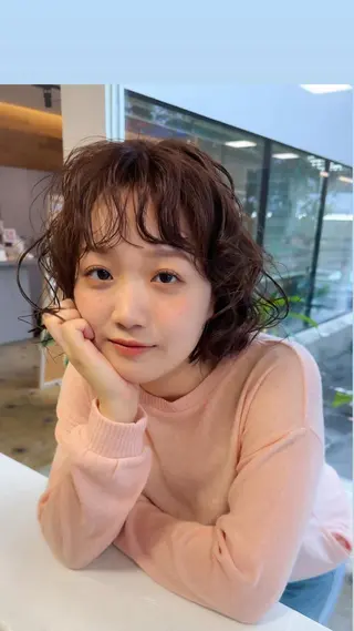 ミディアム パーマ ながの みさきのヘアスタイル