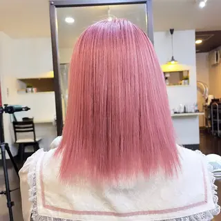 ミディアム カラー 編み込みエクステ/ ハイトーン りょすけのヘアスタイル