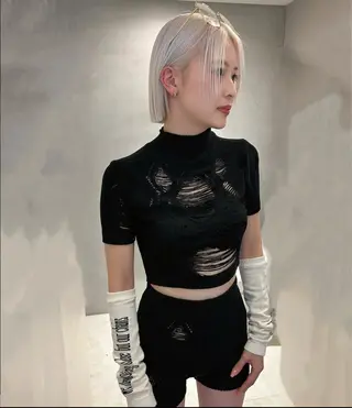 ショート カラー pele 梅田　annex所属・PELEハイトーン shinobuのヘアスタイル