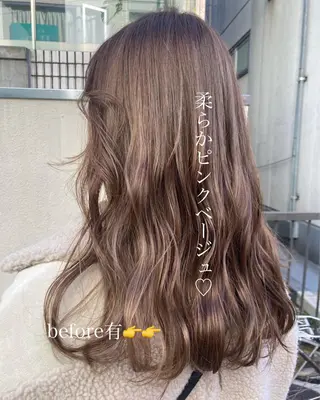 ロング カラー オリーブ透明感カラー 表参道/MIKUのヘアスタイル