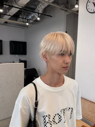 ショート カラー メンズ December/jingumae所属・メンズパーマ 特化うえちりくのヘアスタイル